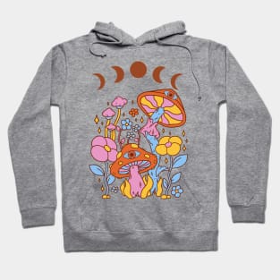 Cottagecore Mushroom Retro Moon Phases Hoodie